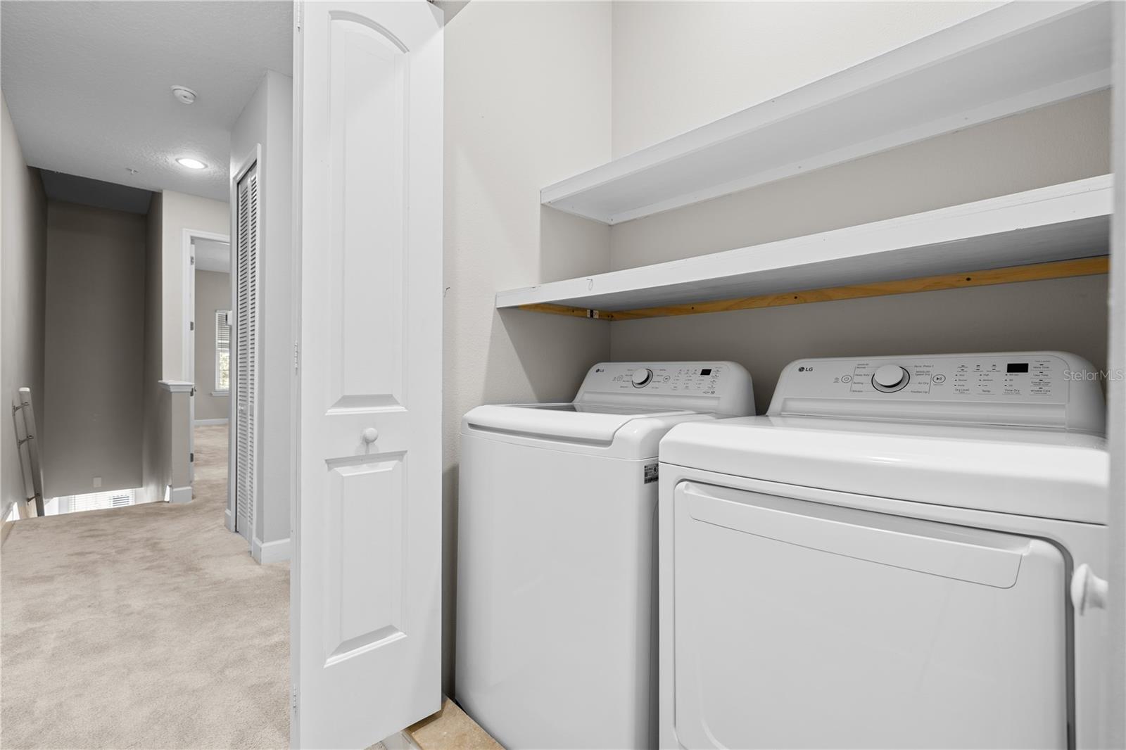 Upstairs laundry closet
