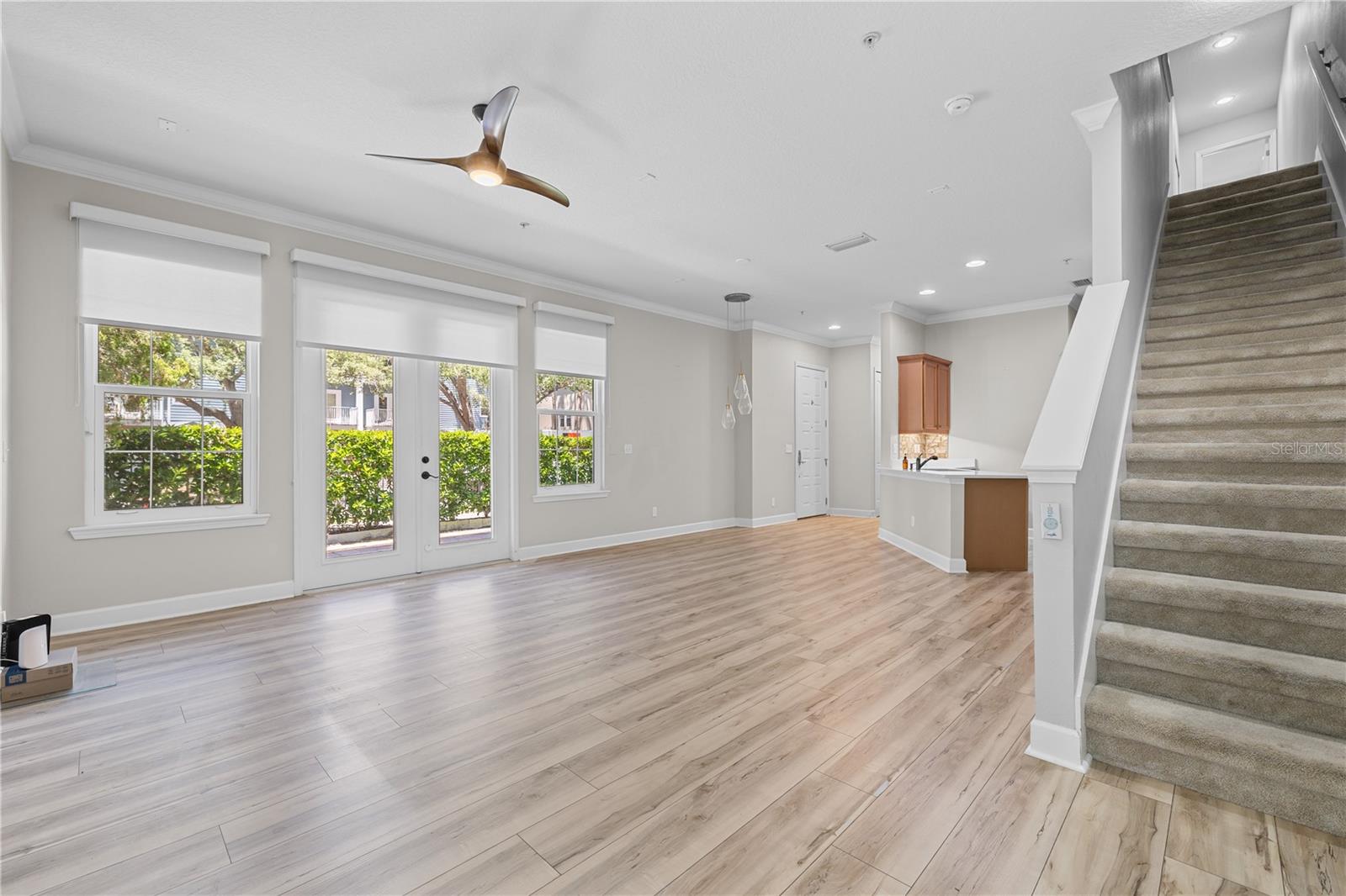 French doors to your front yard