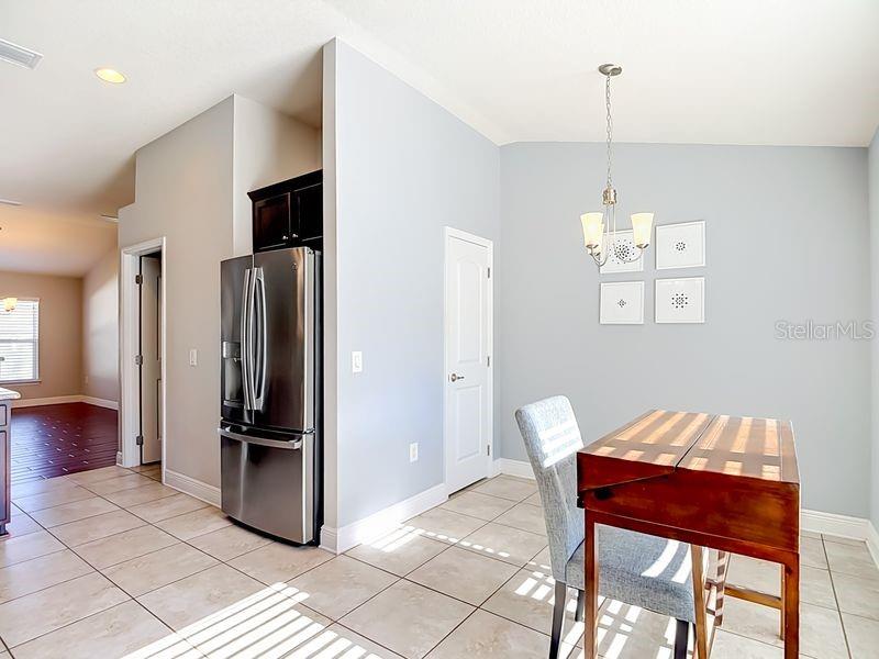 Breakfast nook area and pantry
