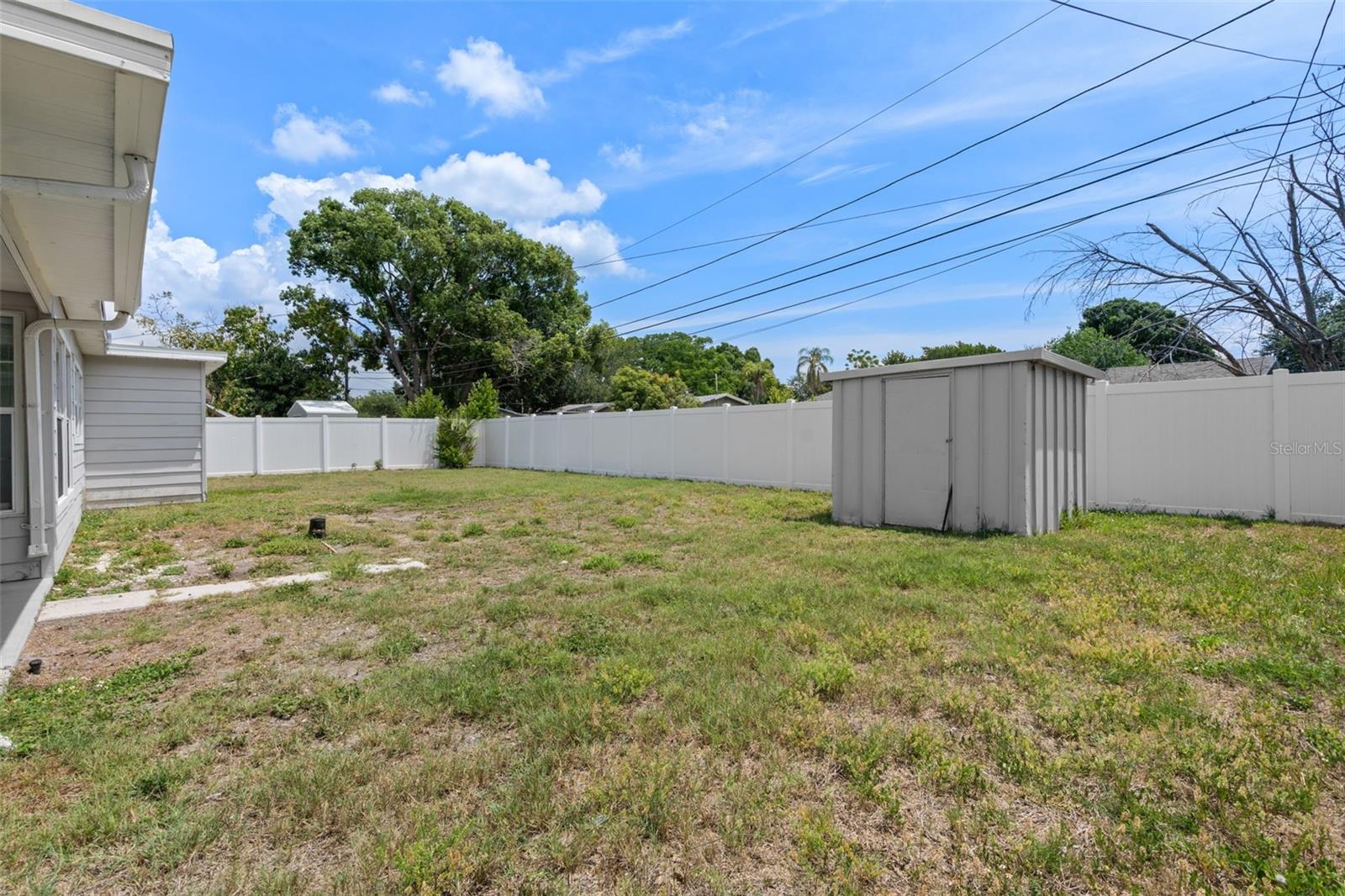 Fenced back yard