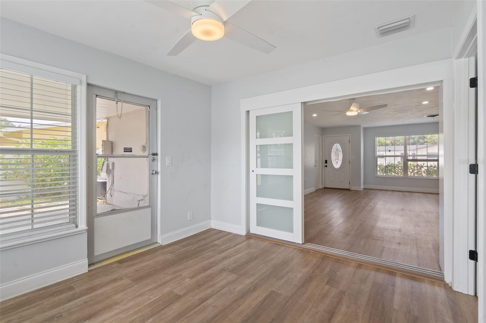 Door to patio from bonus room