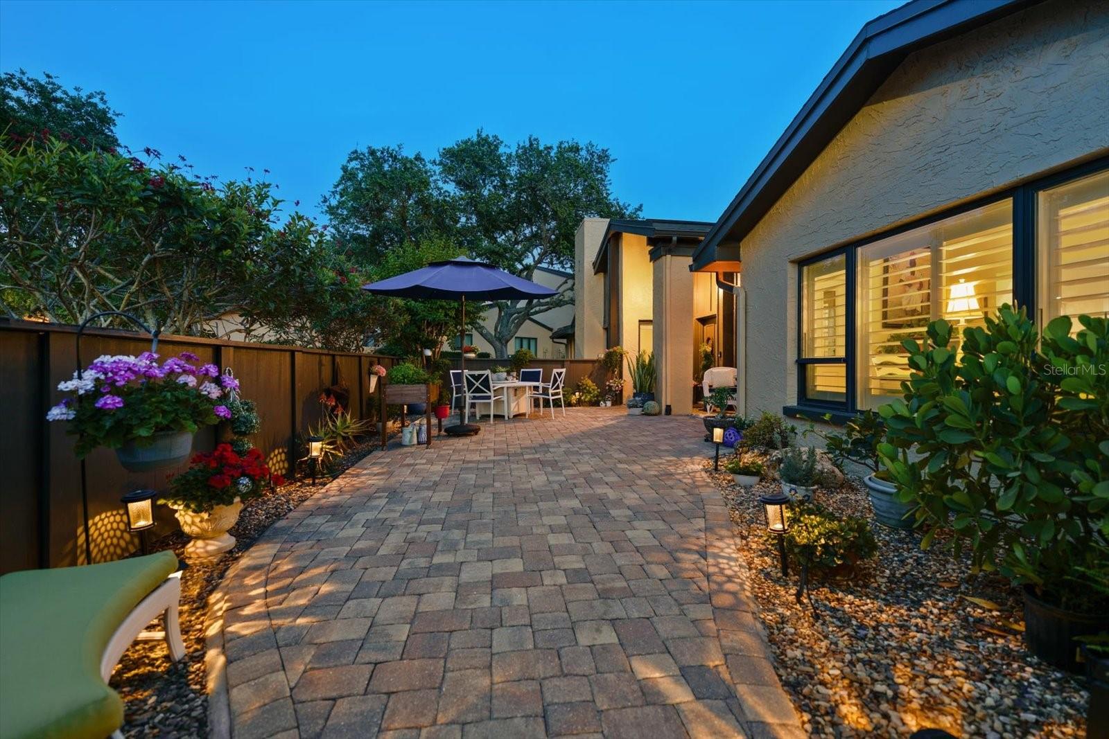 Impressive signature court yard only hints at the tasteful interior!