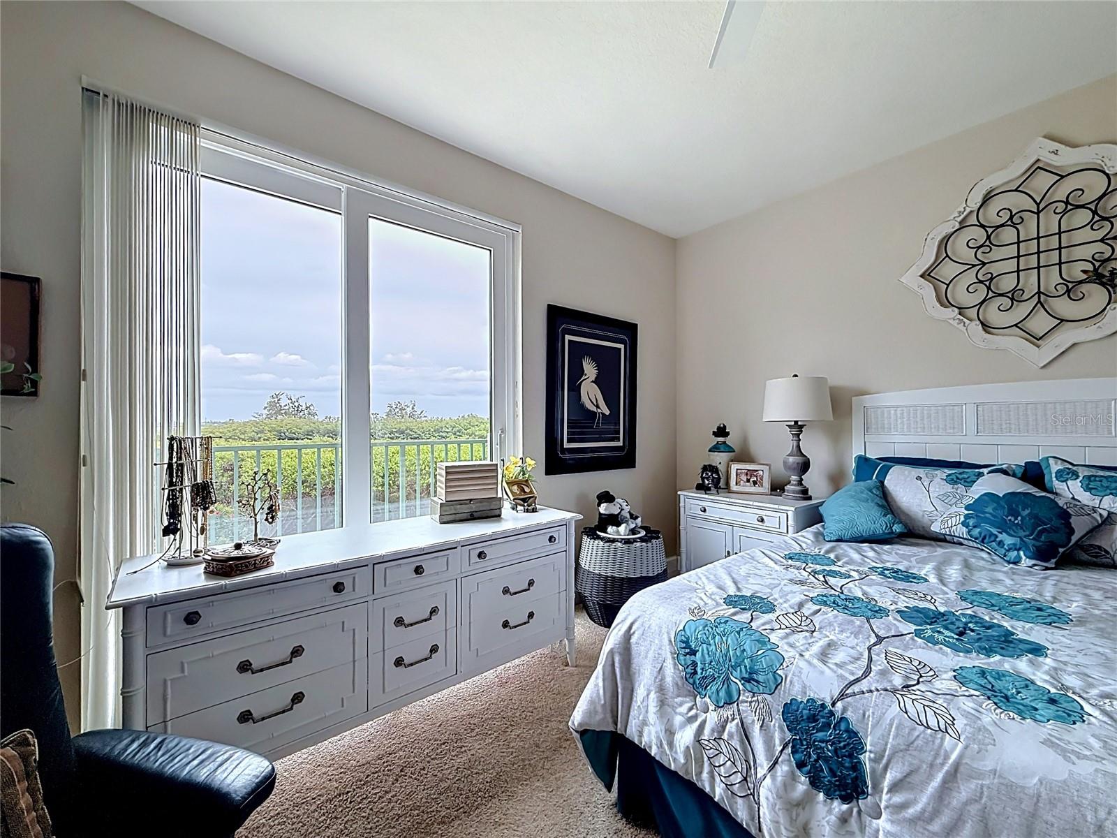 Sliding door behind dresser