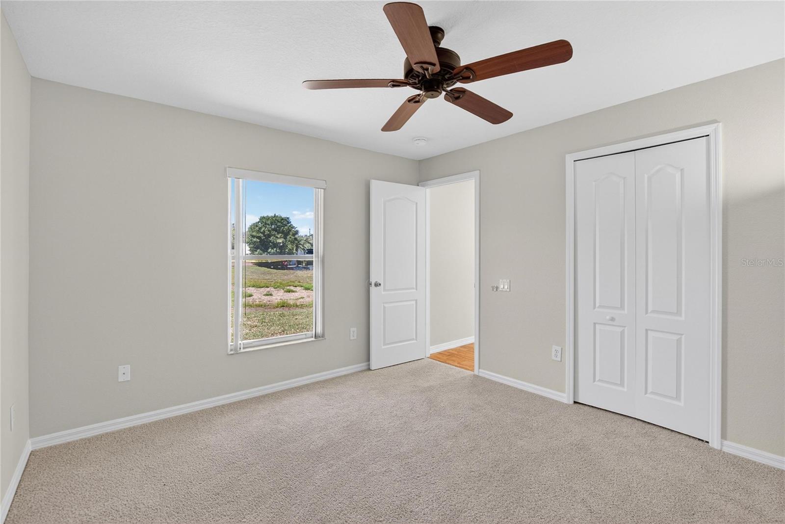 Back guest room overlooks the seasonal pond