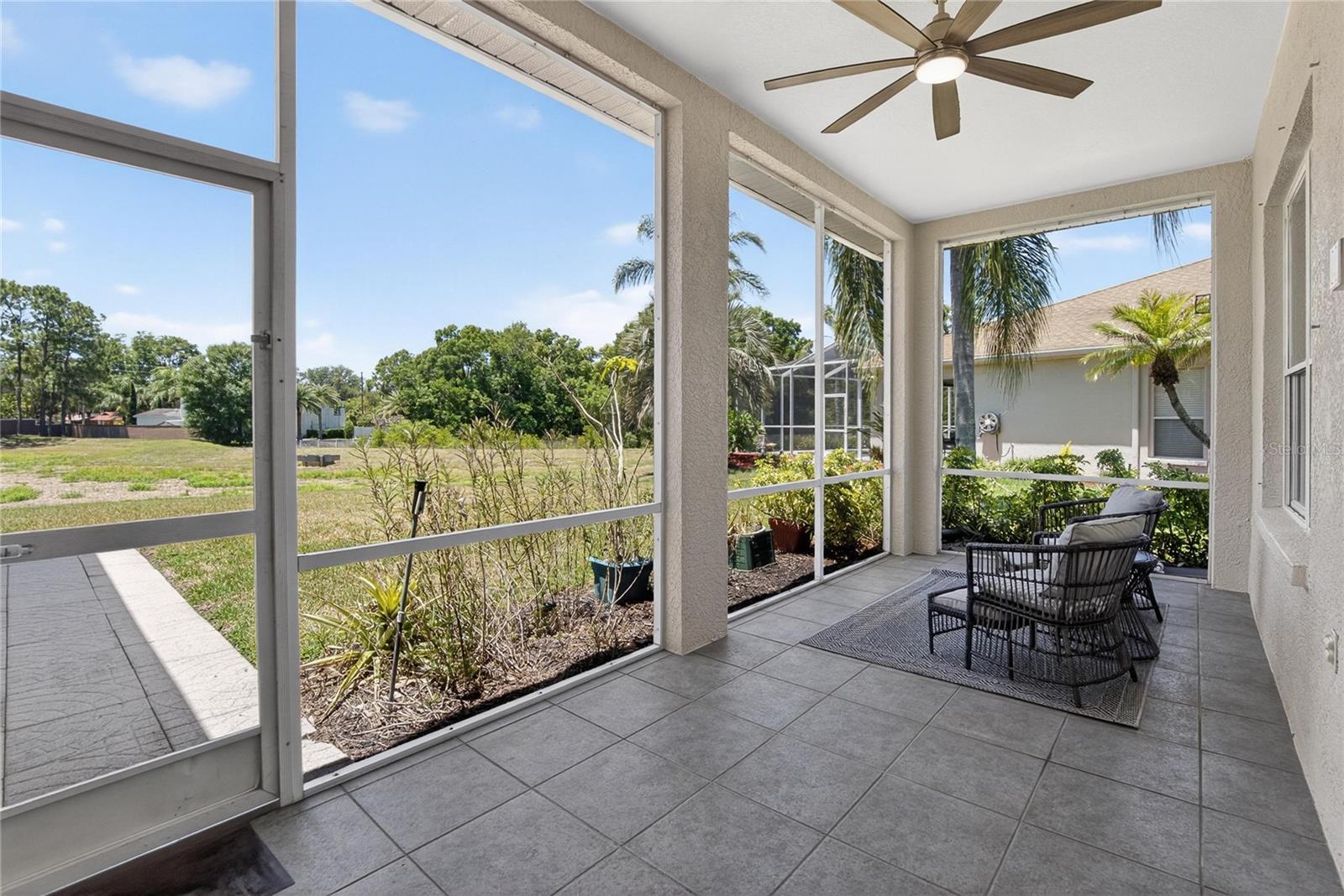 Screened back porch
