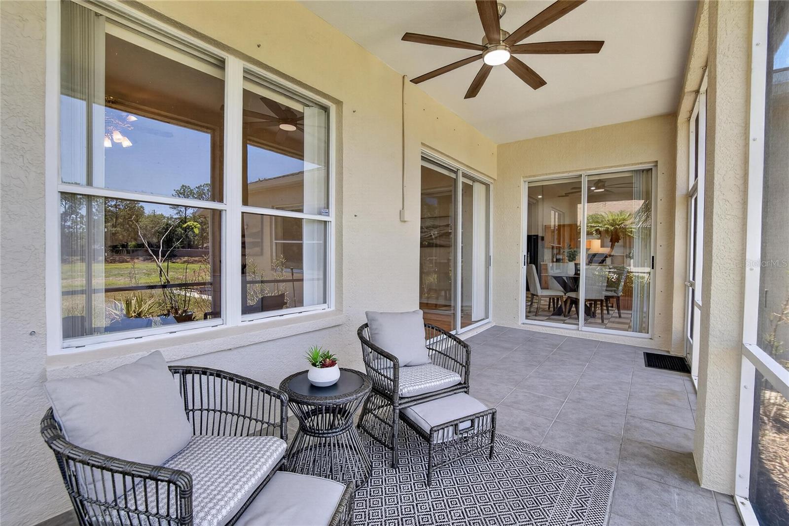Large back screened porch