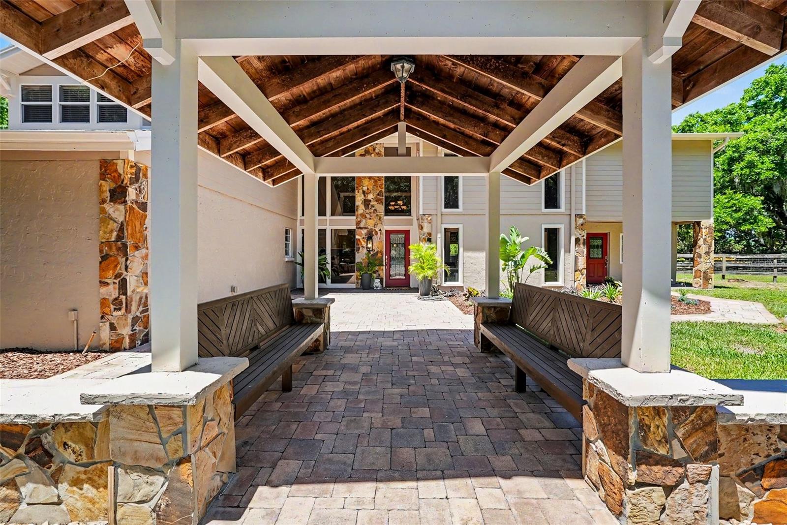 Shady space to welcome guests!