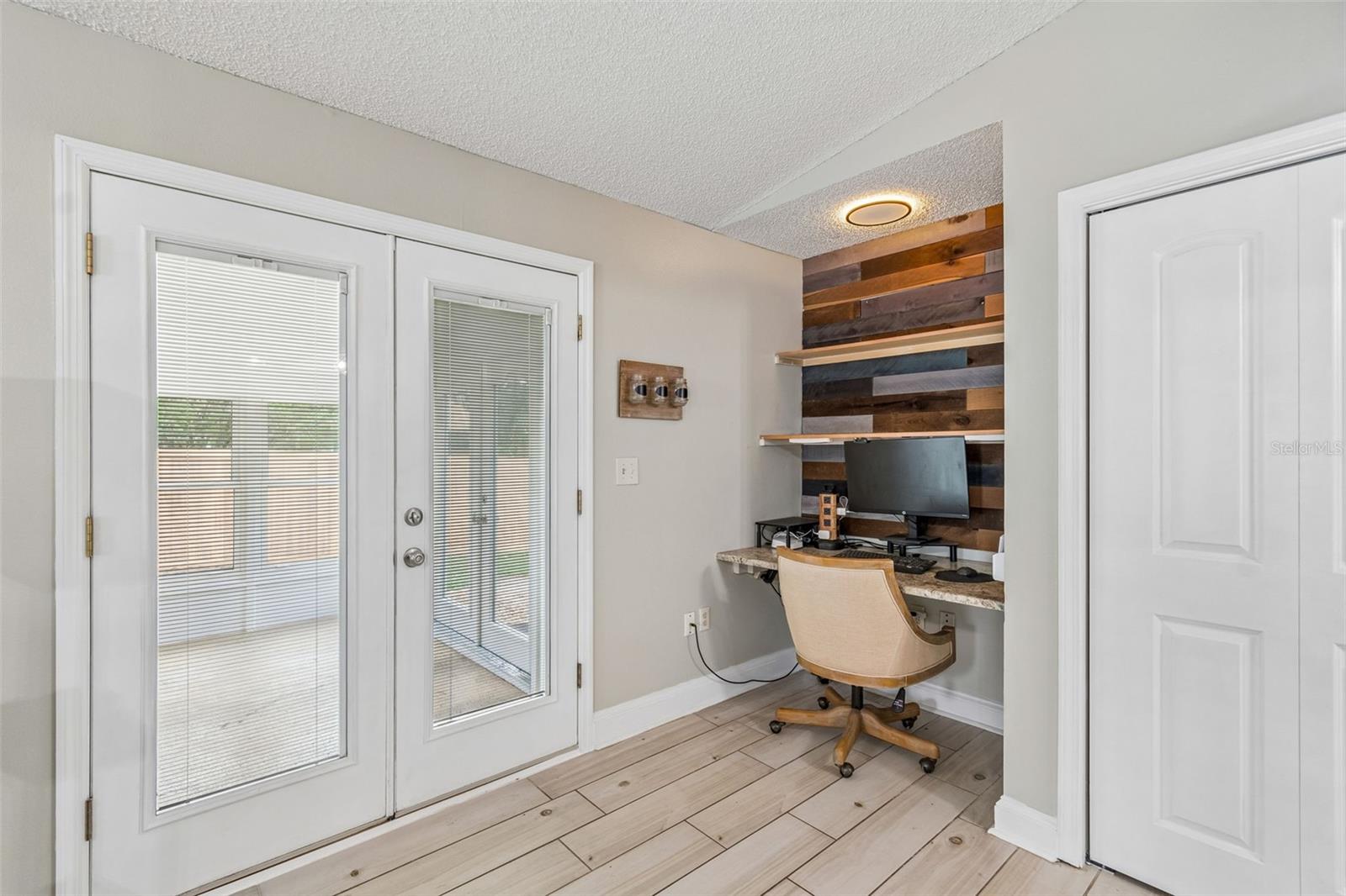 Office space in kitchen/family area