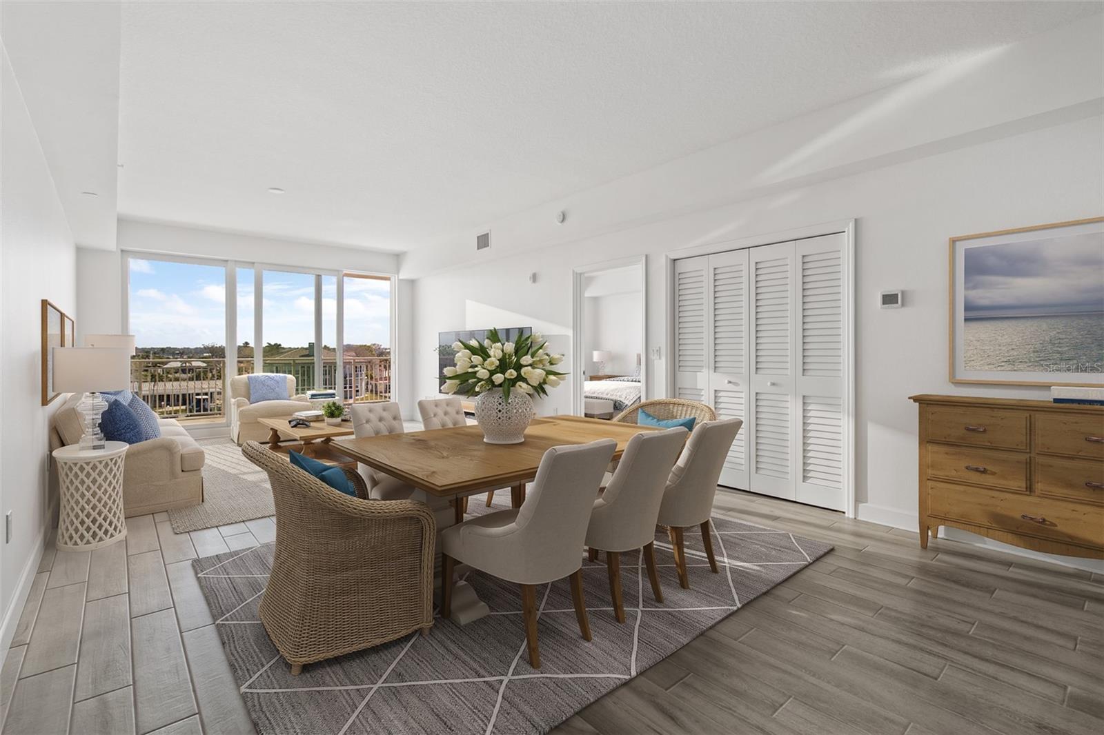 Great Room Living/Dining/Kitchen Virtual Staging