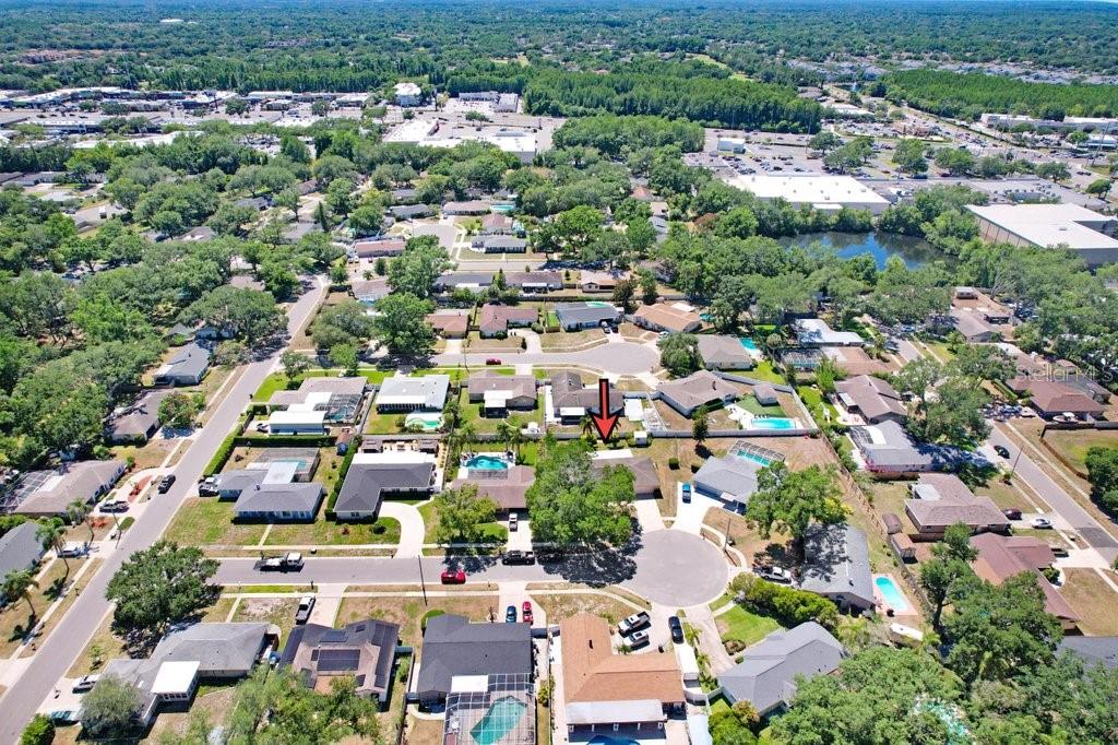 Ariel view of Home