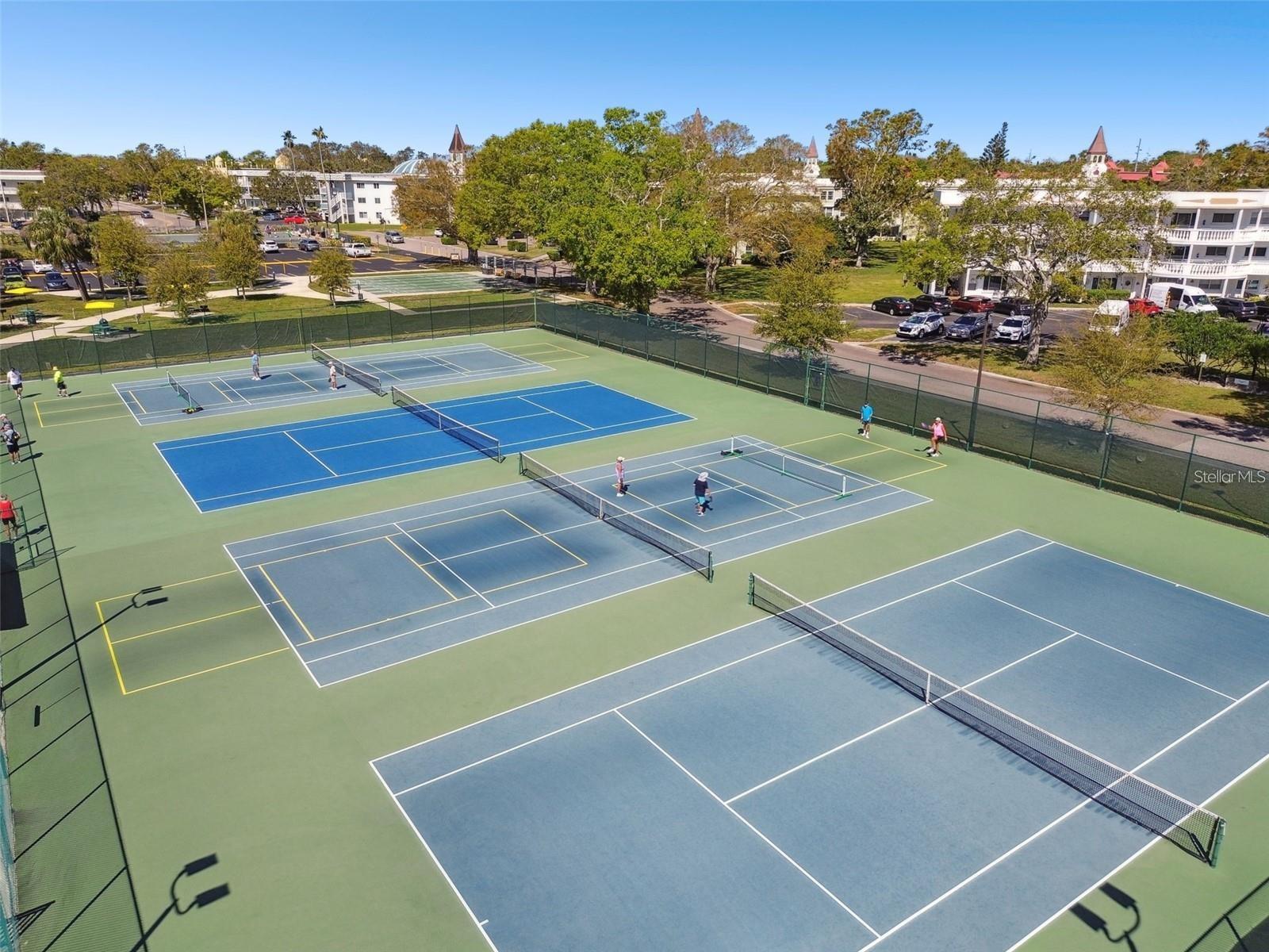tennis courts