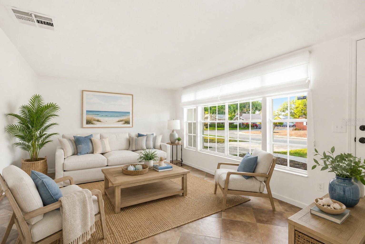 Living Room virtually staged