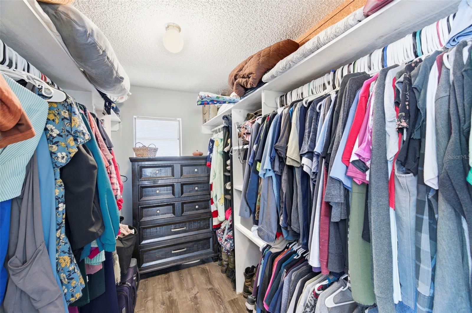 Large walk-in closet in Primary Suite