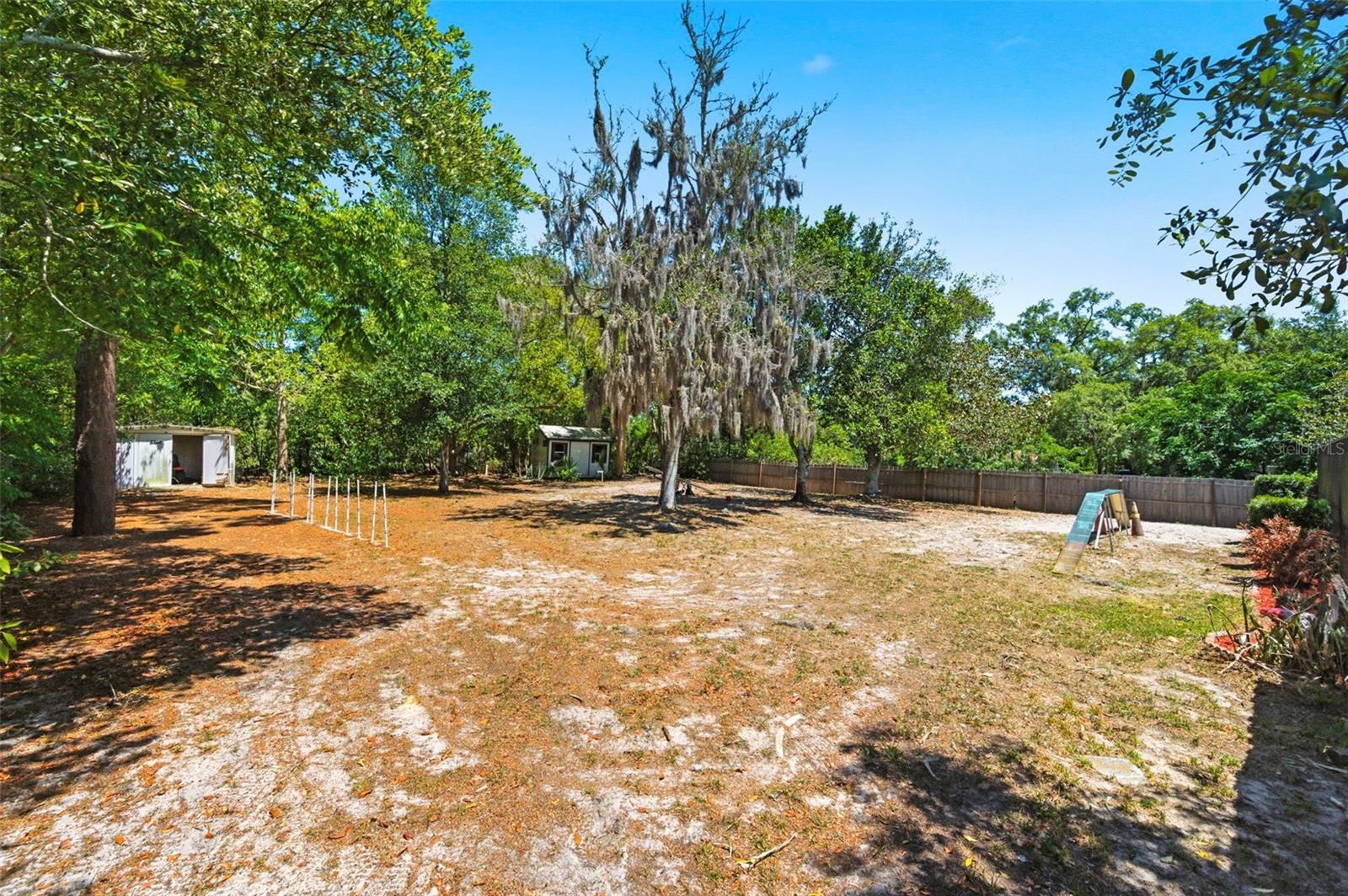 Large, fenced backyard! Lot is just shy of .5 acres!