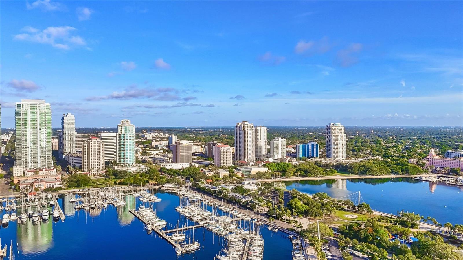 Downtown St. Pete from the St. Pete Pier and marina