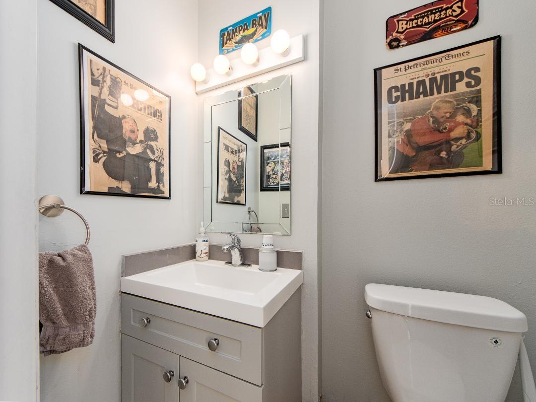 HALF BATH IN THE LAUNDRY ROOM