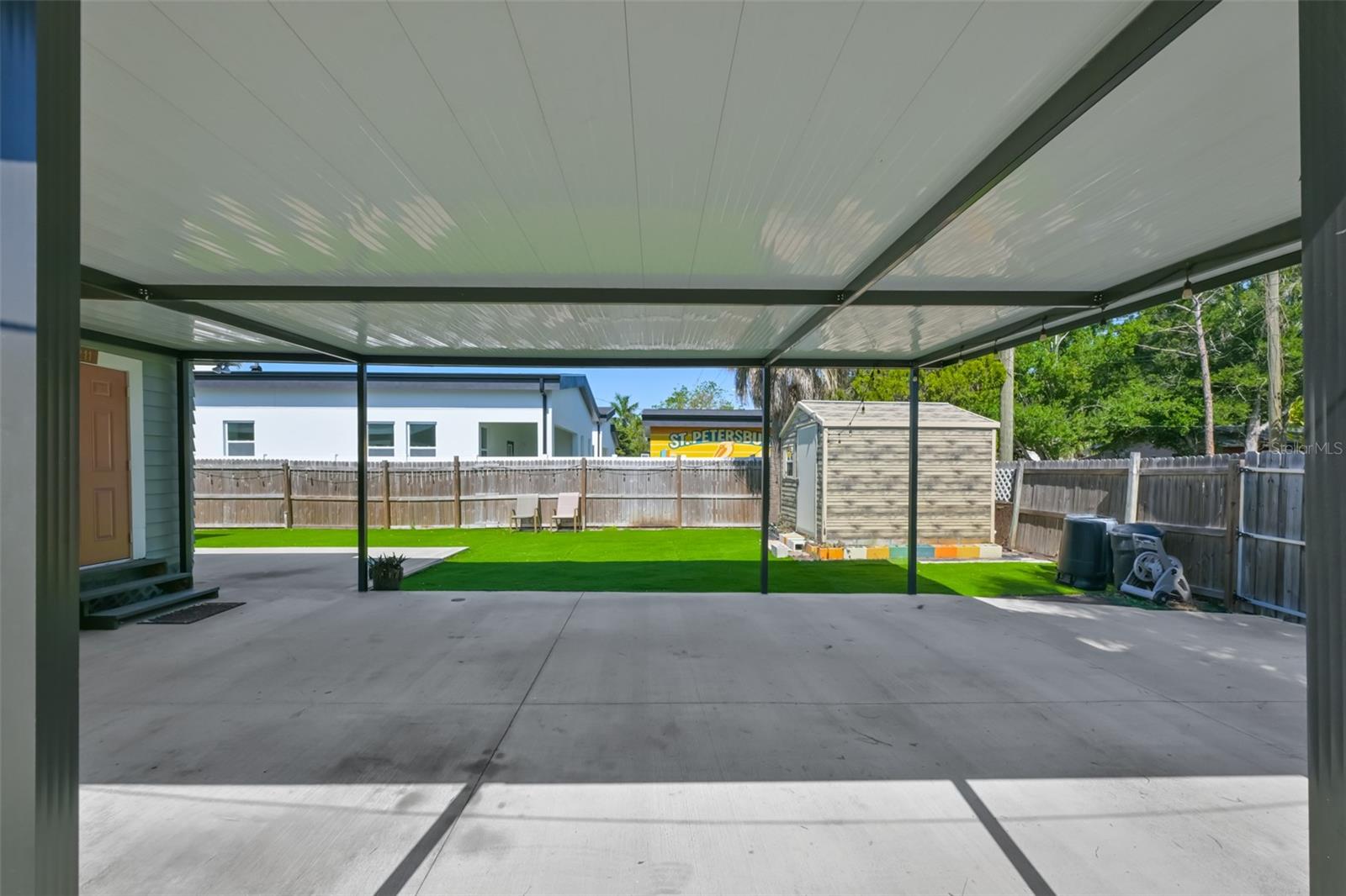 Extra Large Backyard Carport
