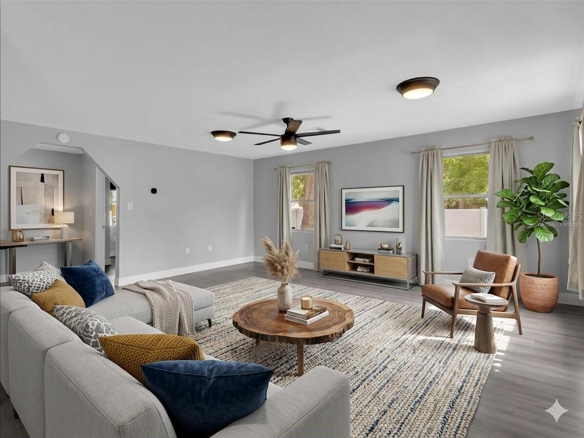 Virtually Staged Living Room