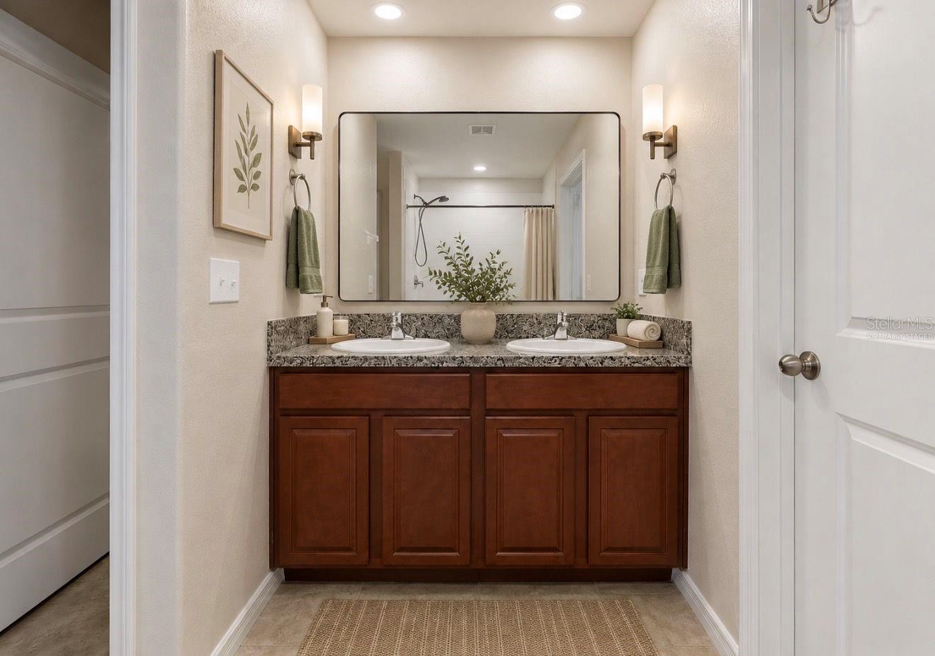 virtually staged- Primary bath