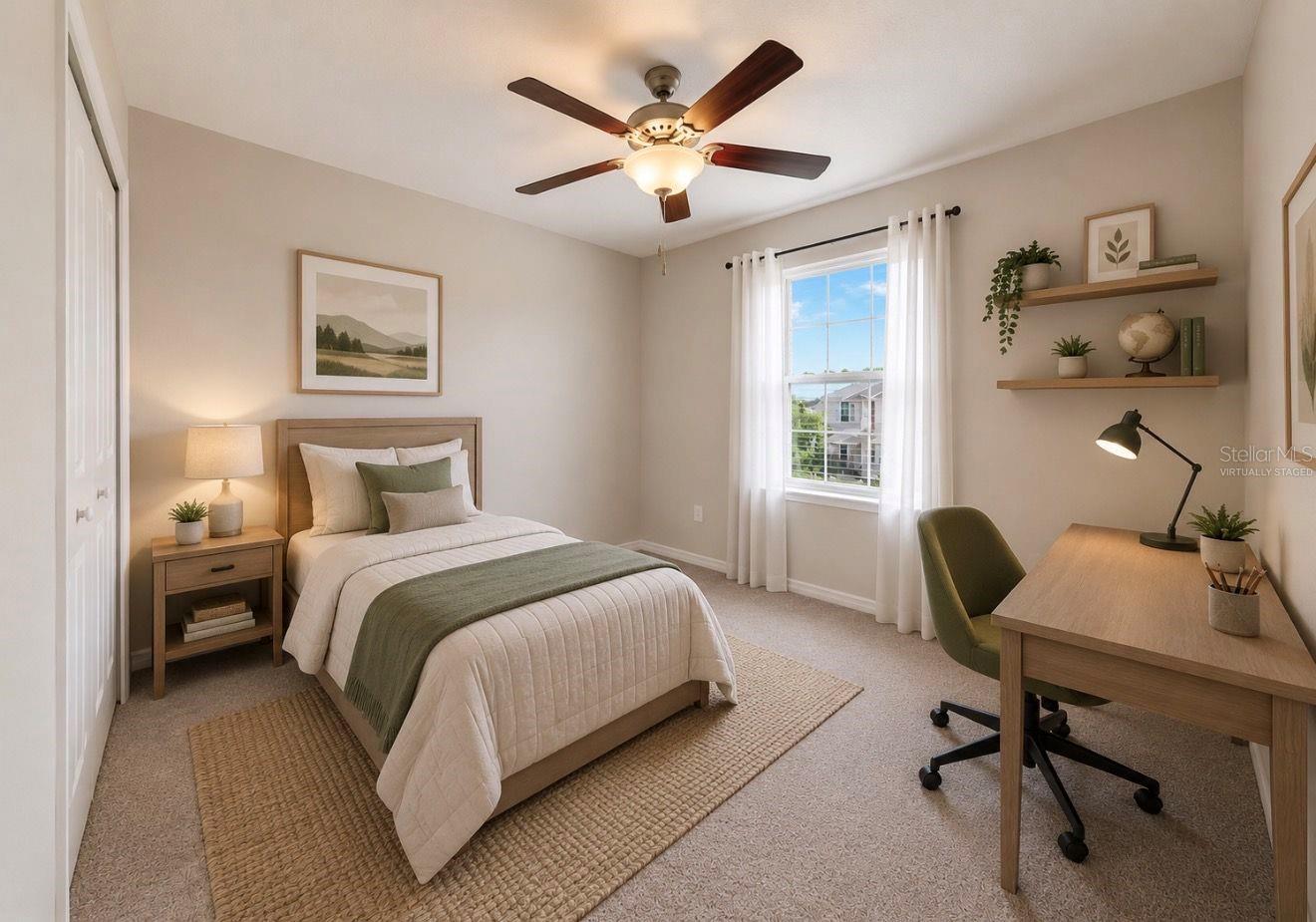 virtually staged- Bedroom 2
