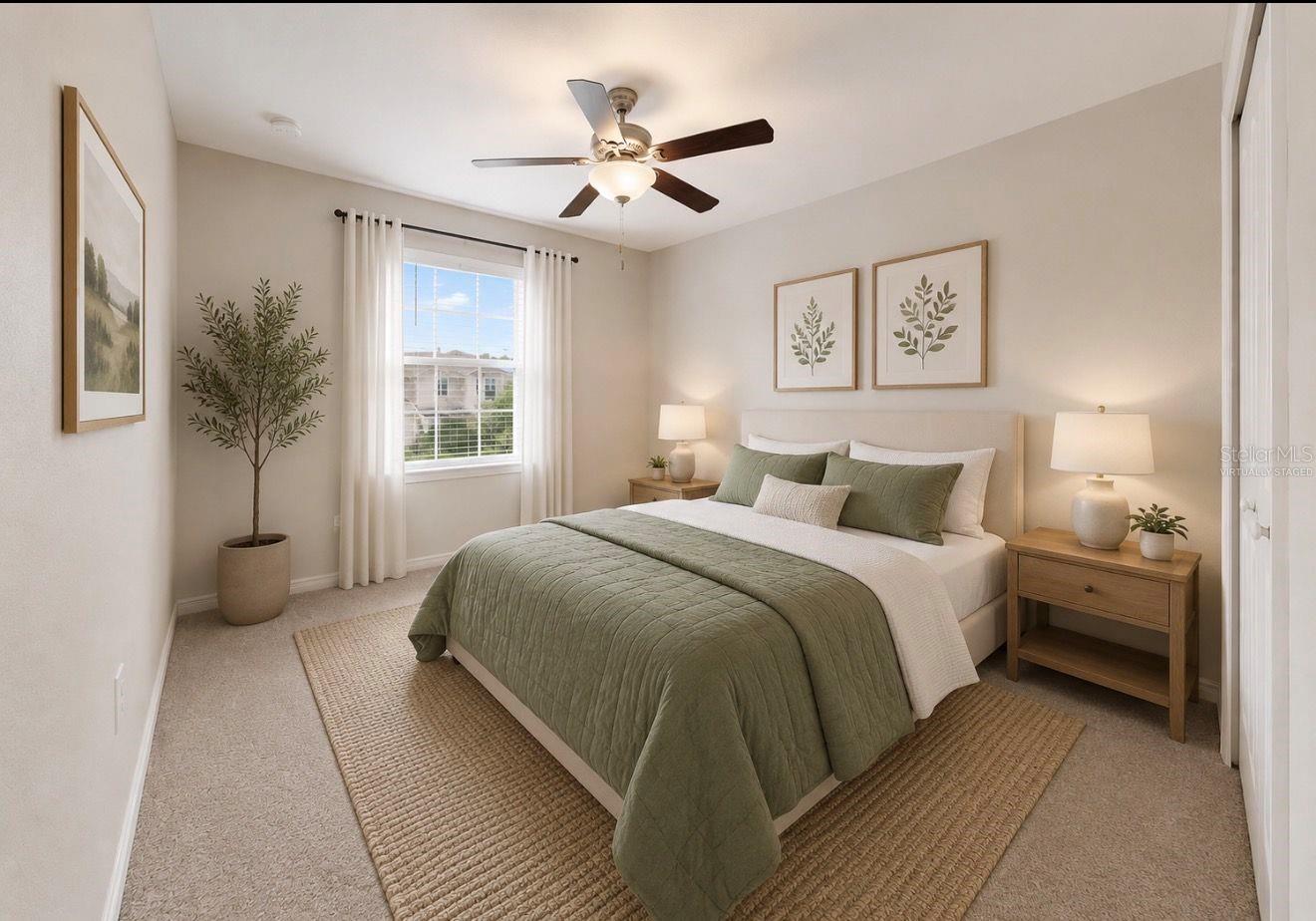 virtually staged- Bedroom 3