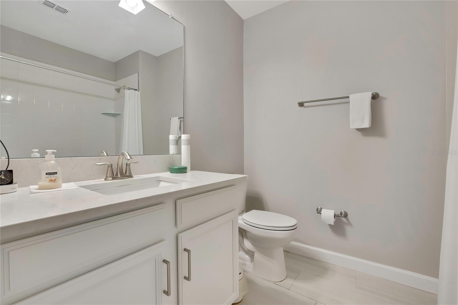 Guest bath with shower and tub combo
