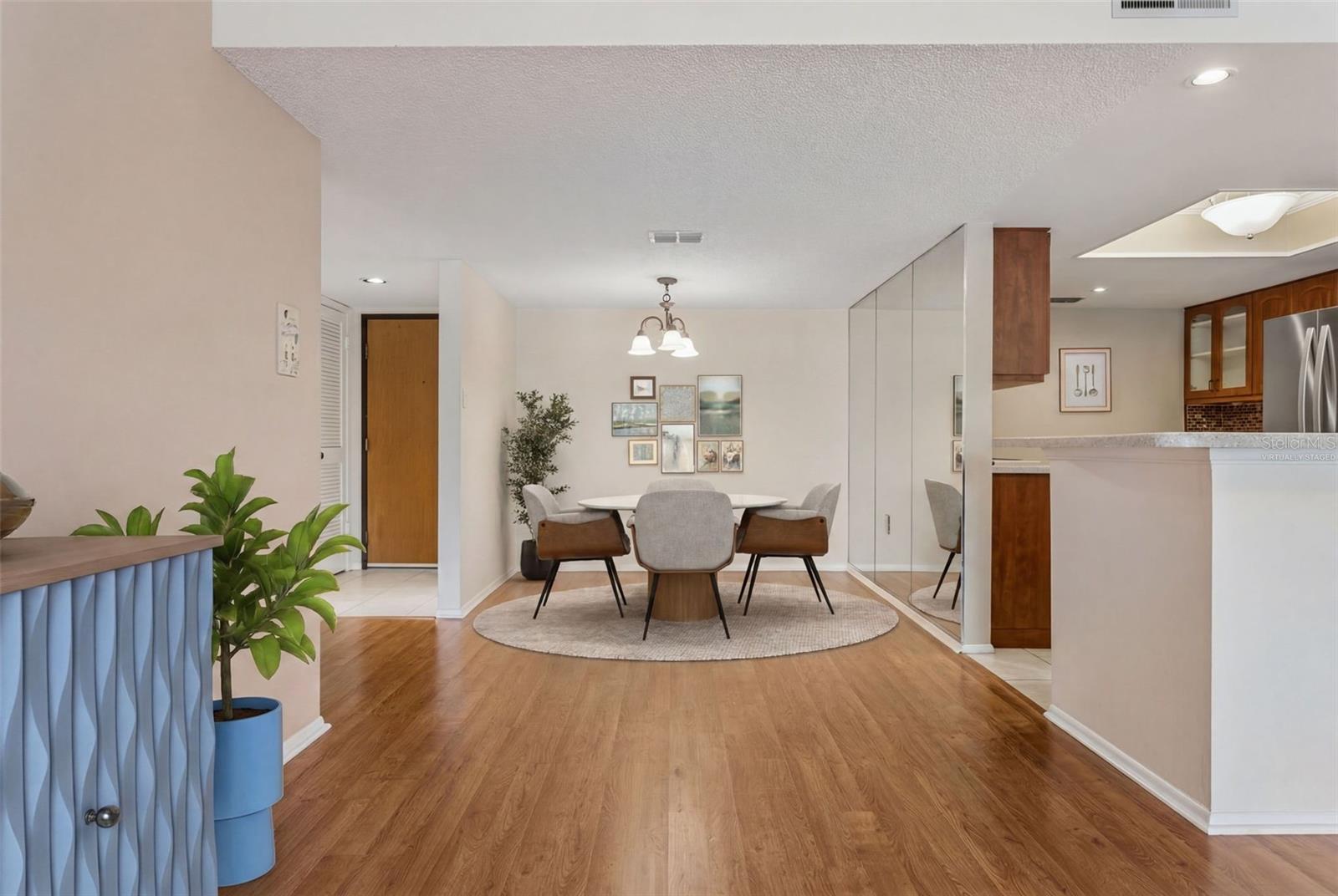 Dining room virtually staged