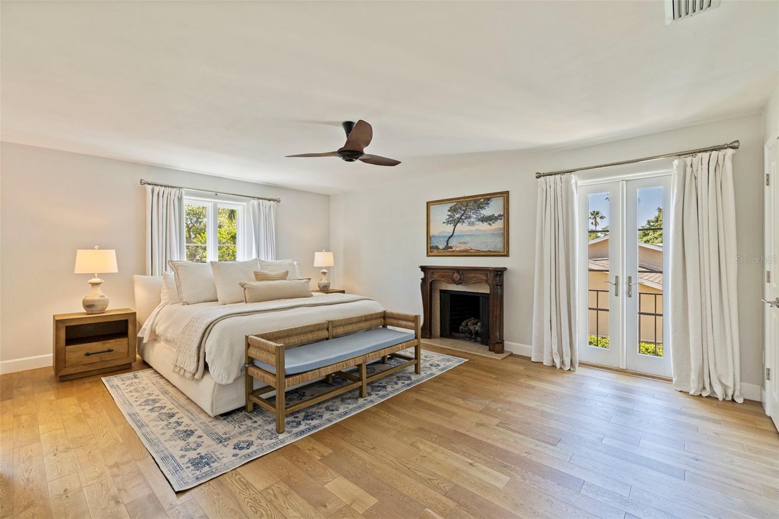 Beautifully large Owner's bedroom with Juliet balcony.