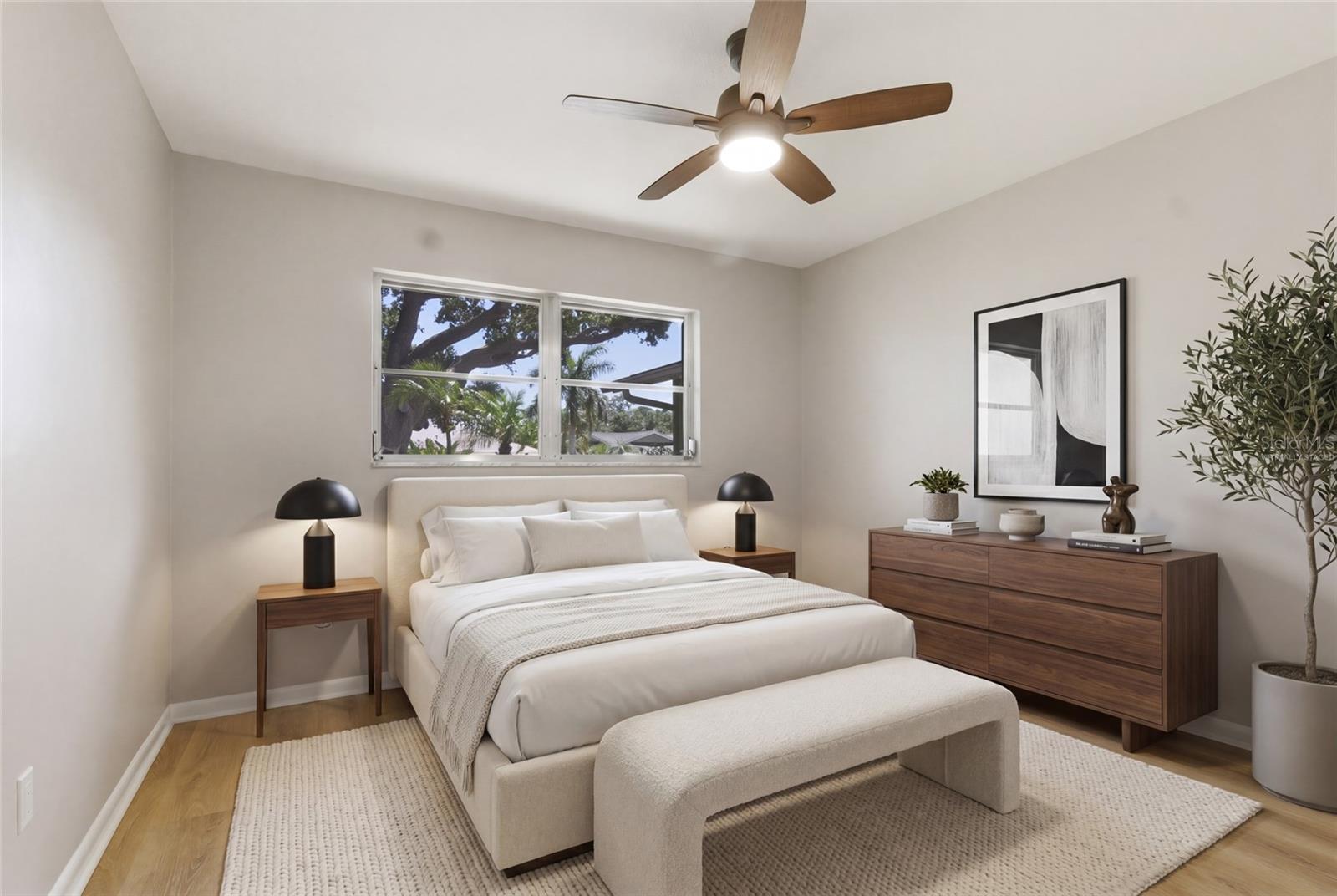virtually staged bedroom