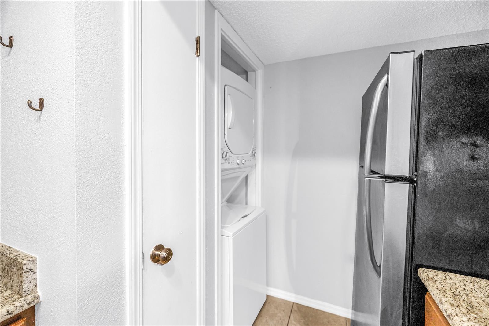 Convenient Pantry, Washer and Dryer