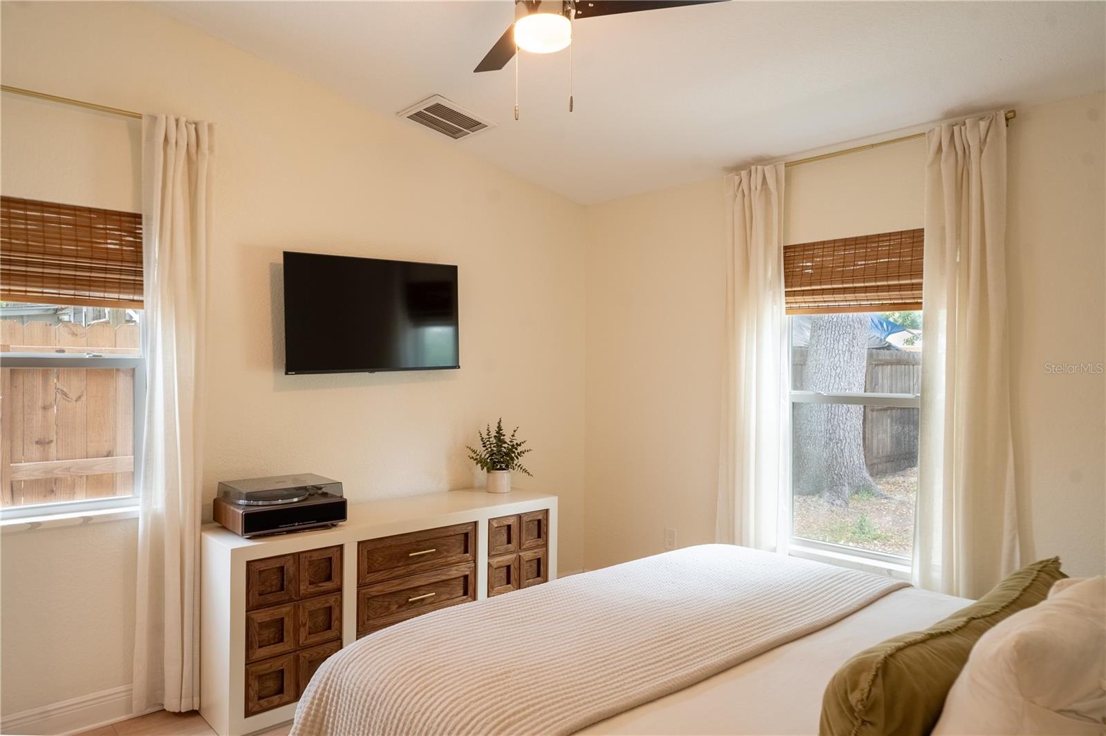 Plenty of natural light in the primary bedroom