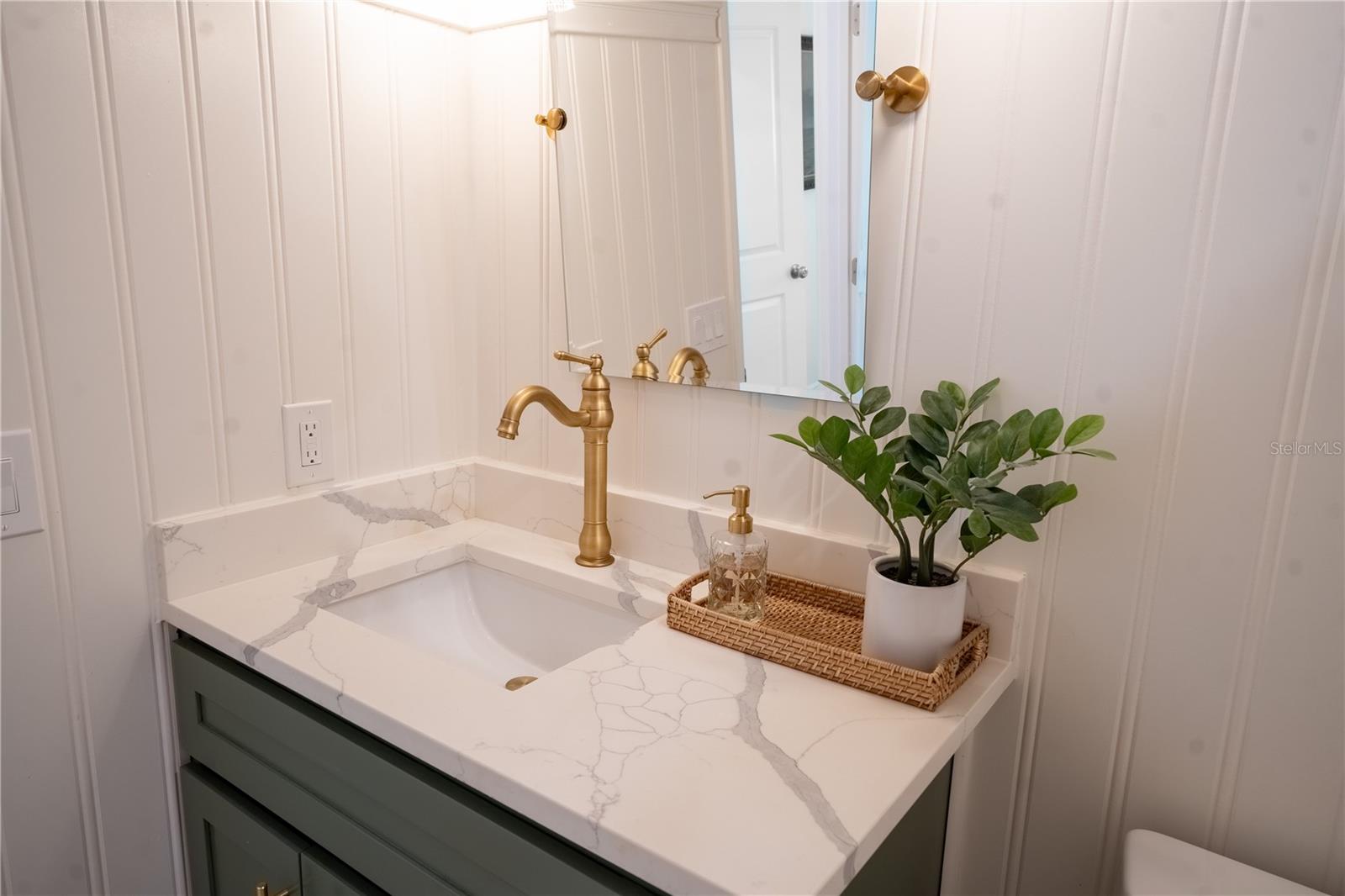 Stone countertop in bathroom 2
