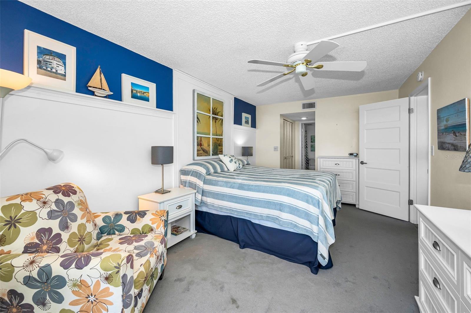 Bedroom with his and hers closet