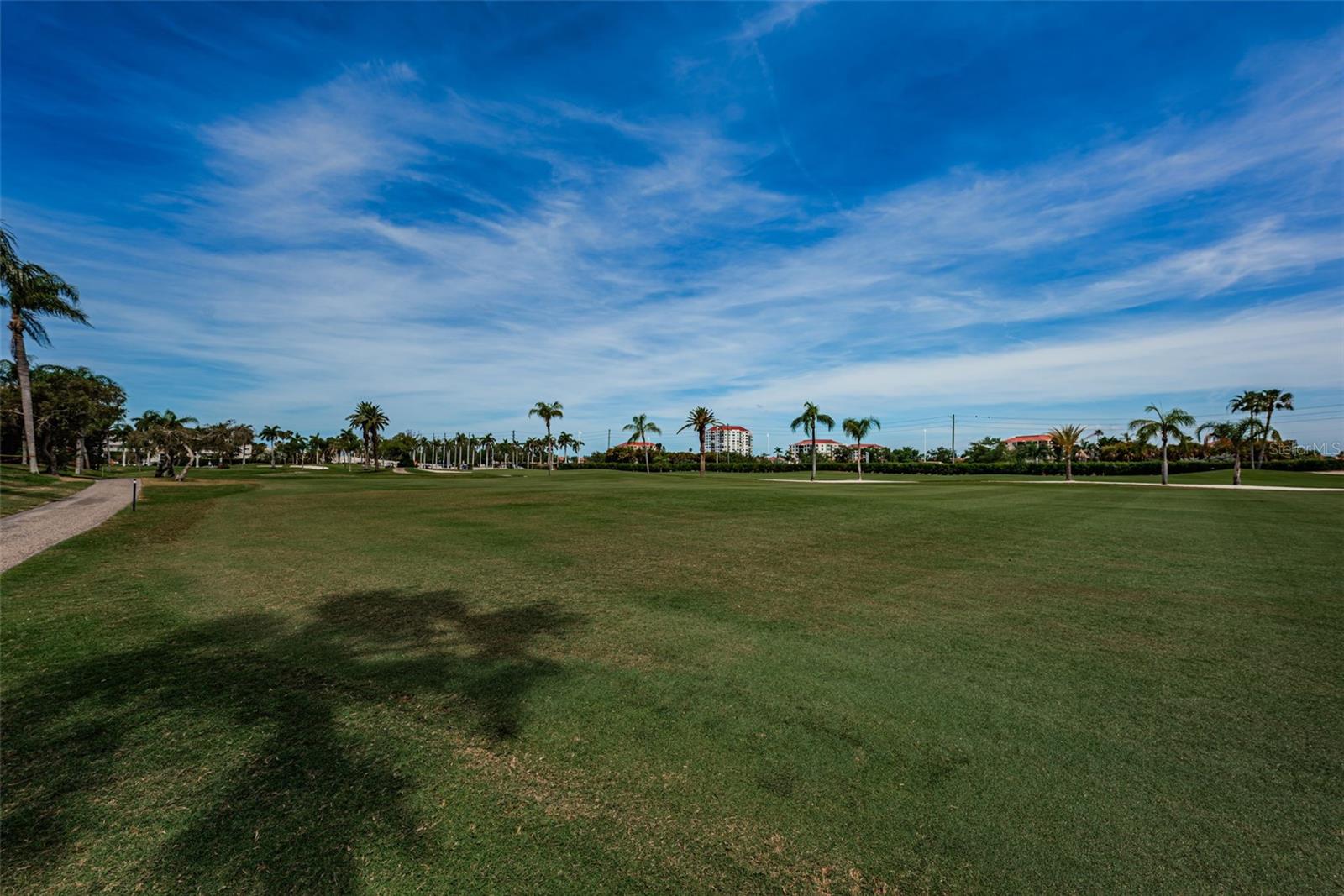 Golf course view from the living room
