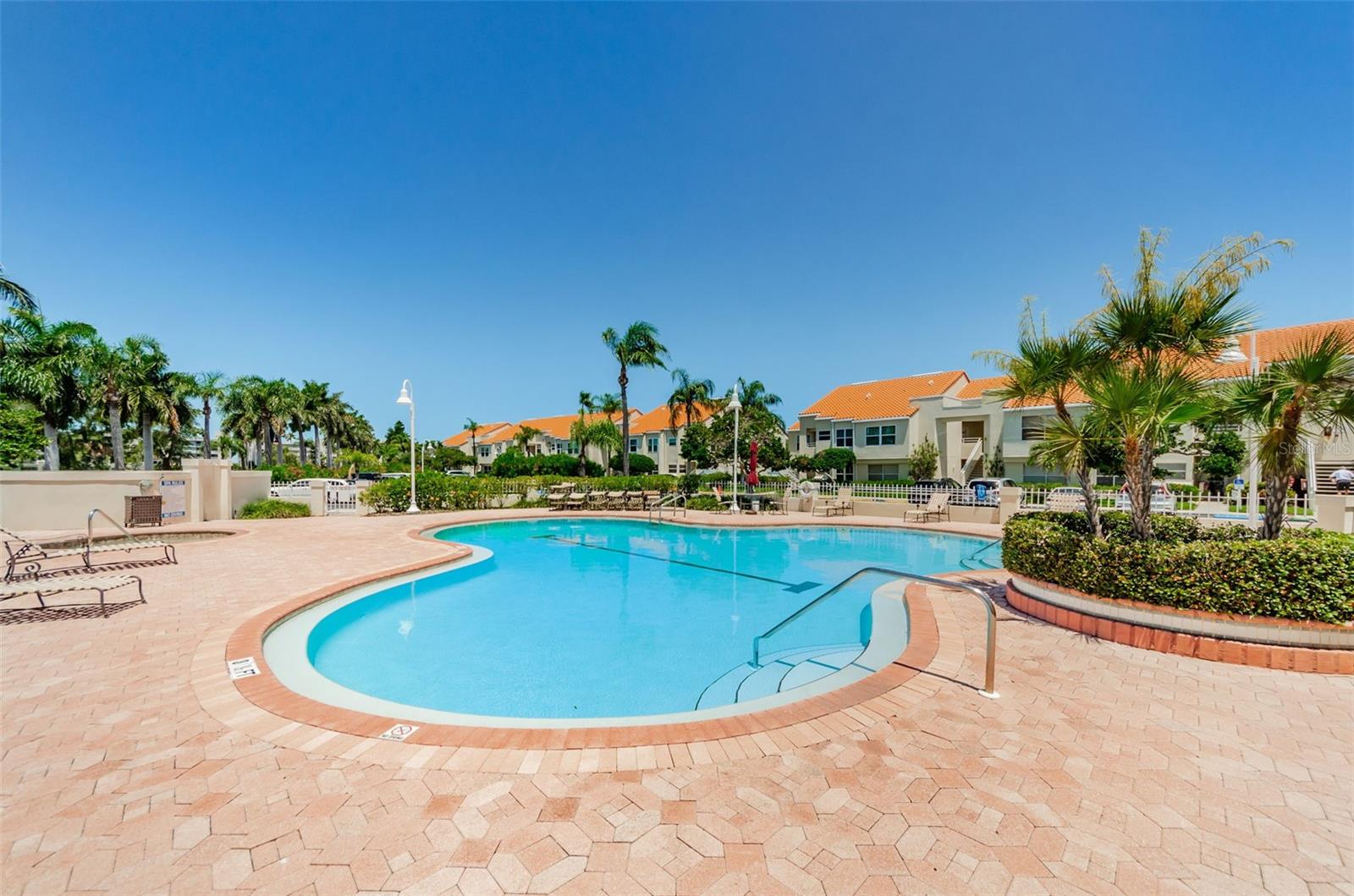 Pool and clubhouse right across from the condo