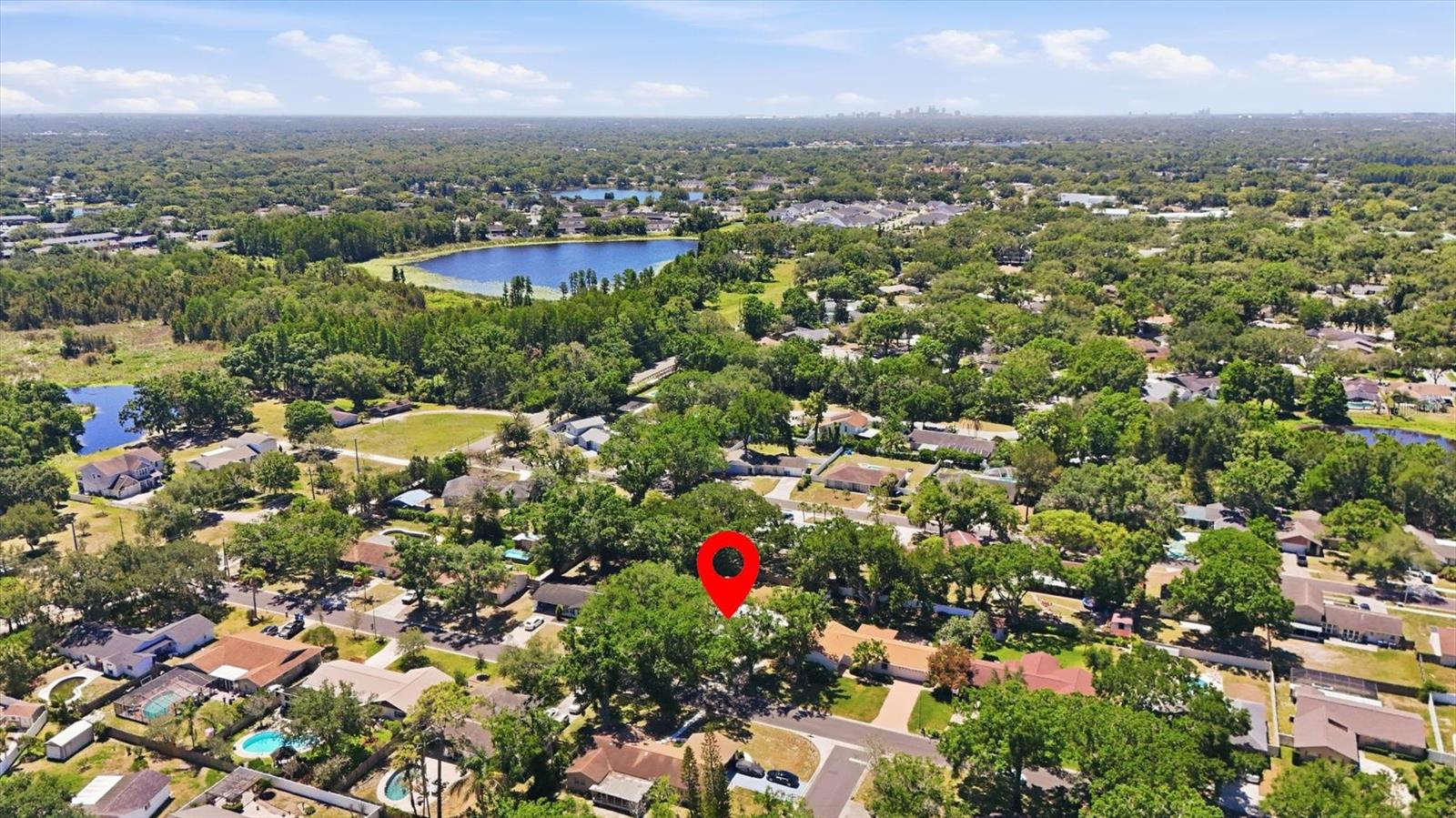 Aerial looking south to DT Tampa