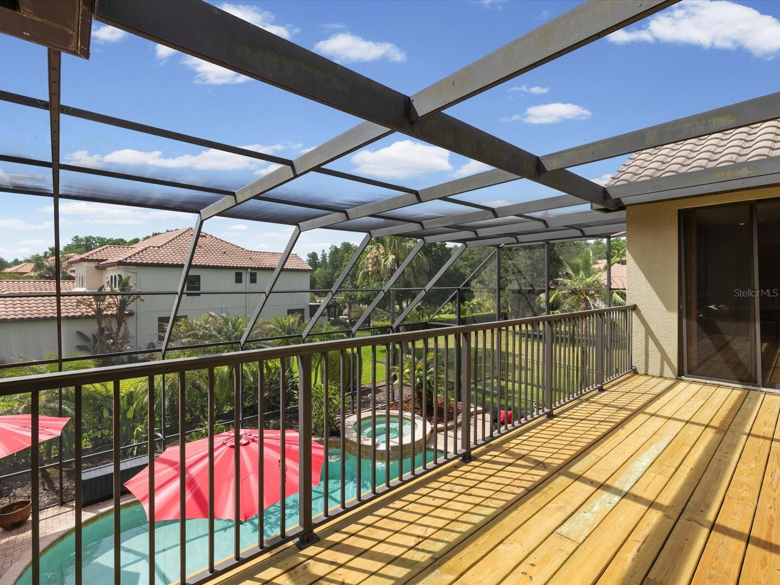 2nd Level-Balcony overlooking the pool