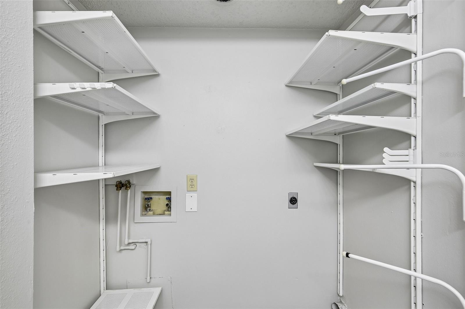 LAUNDRY CLOSET WITH SHELVING