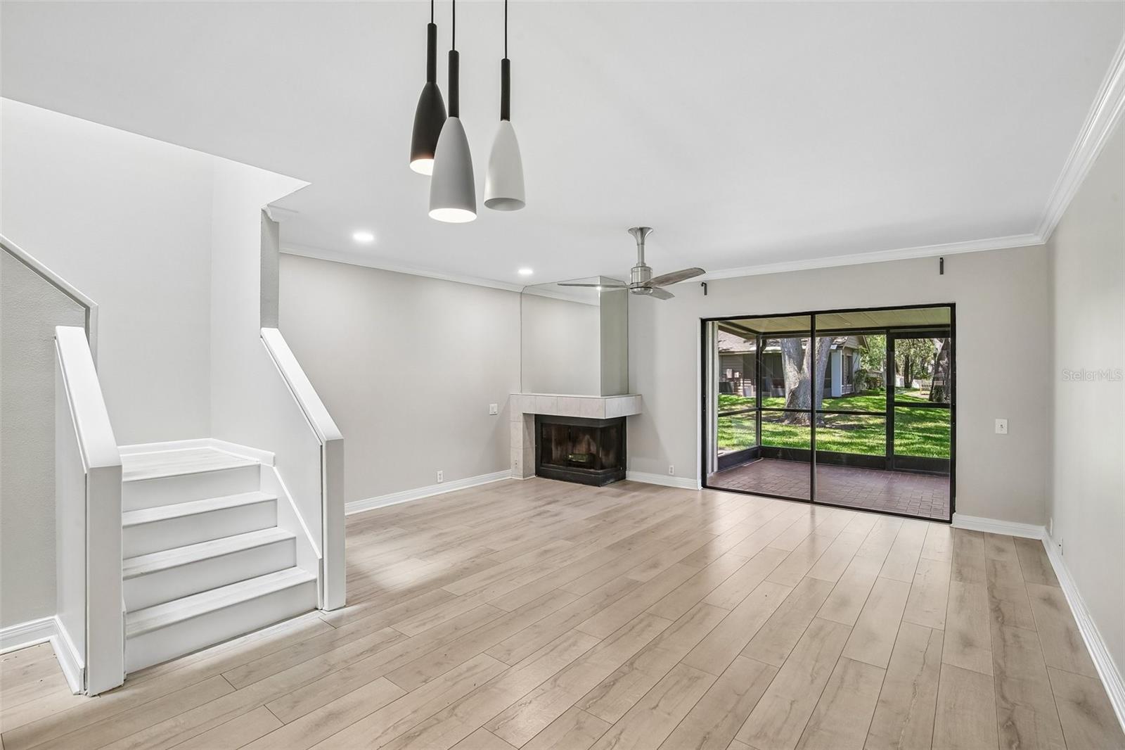 LIVING ROOM WITH FIREPLACE