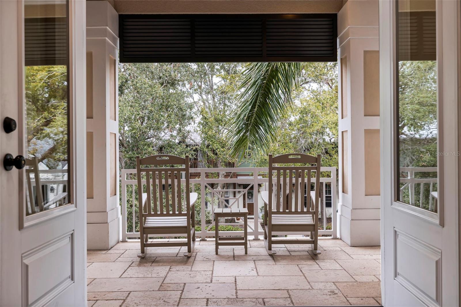 front upstairs patio