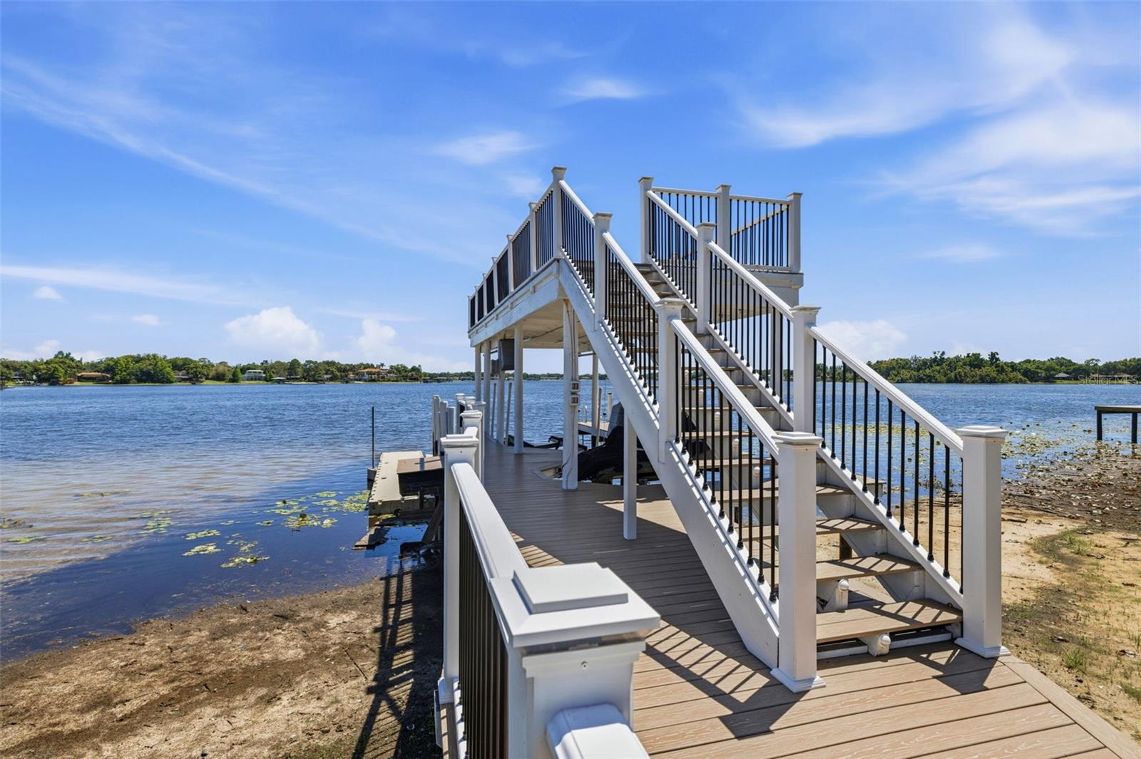 Double Deck Dock w/ 2500lb Boat Lift, Jetski lift, floating dock & 2 floating jet ski docks.