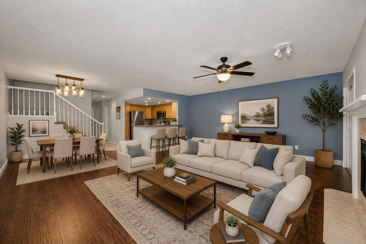 Virtually Staged Living Room