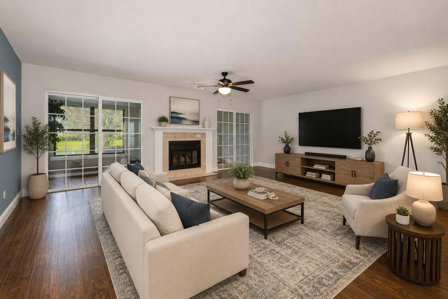 Virtually Staged Living Room