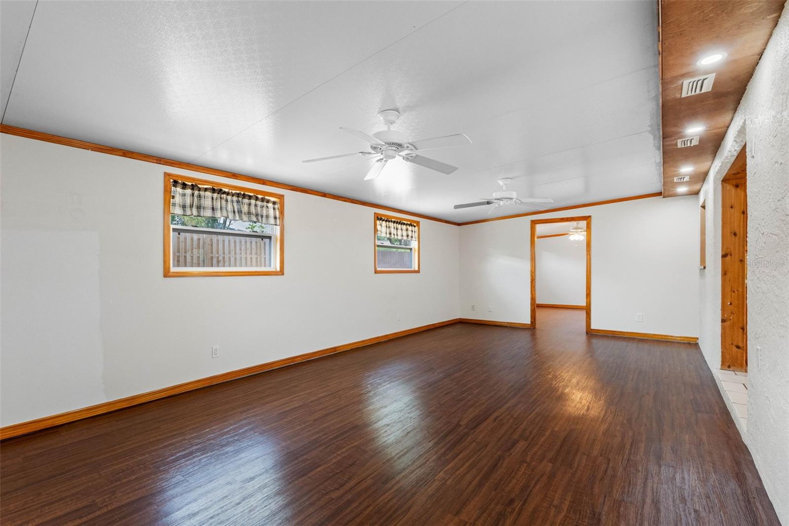 Family Room with Vinyl Flooring