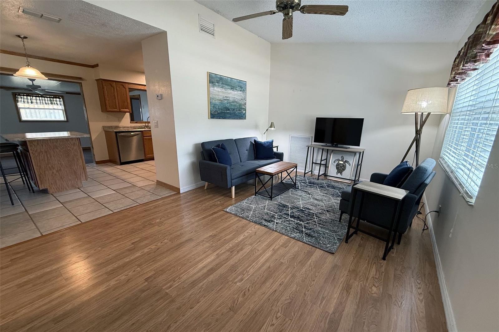 Living Room open to the kitchen