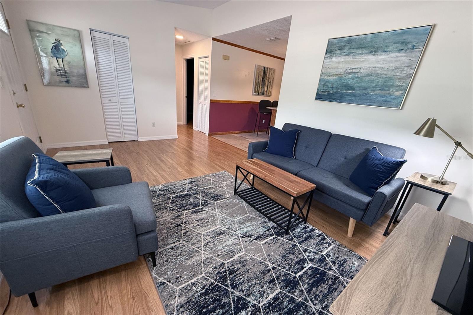 Living Room with Laminate Flooring