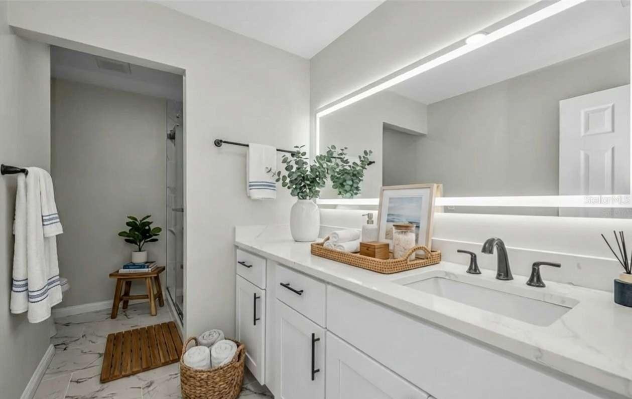 Master bathroom virtual staging