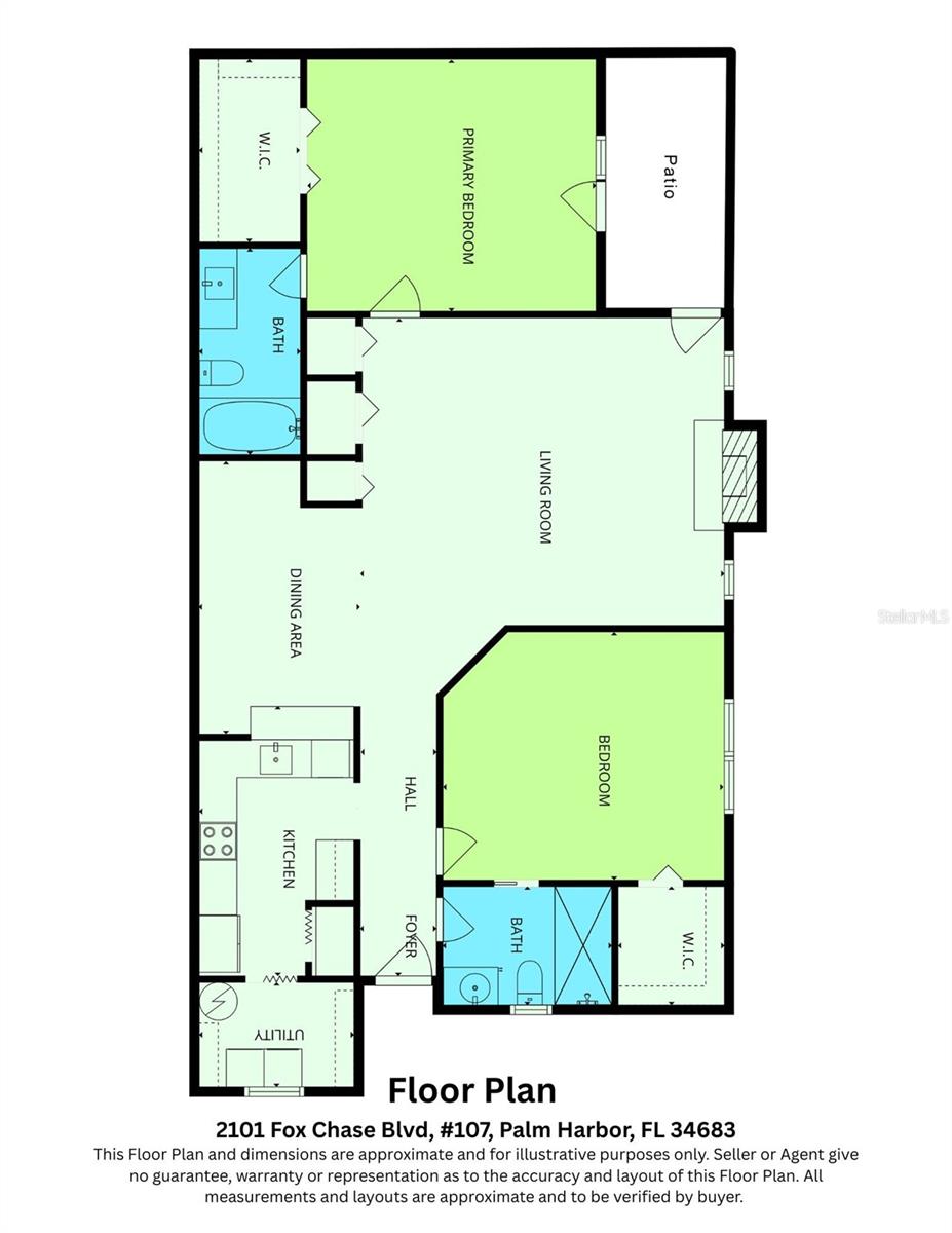 Floor Plan, 2101 Fox Chase Blvd, #107, Palm Harbor, FL 34683