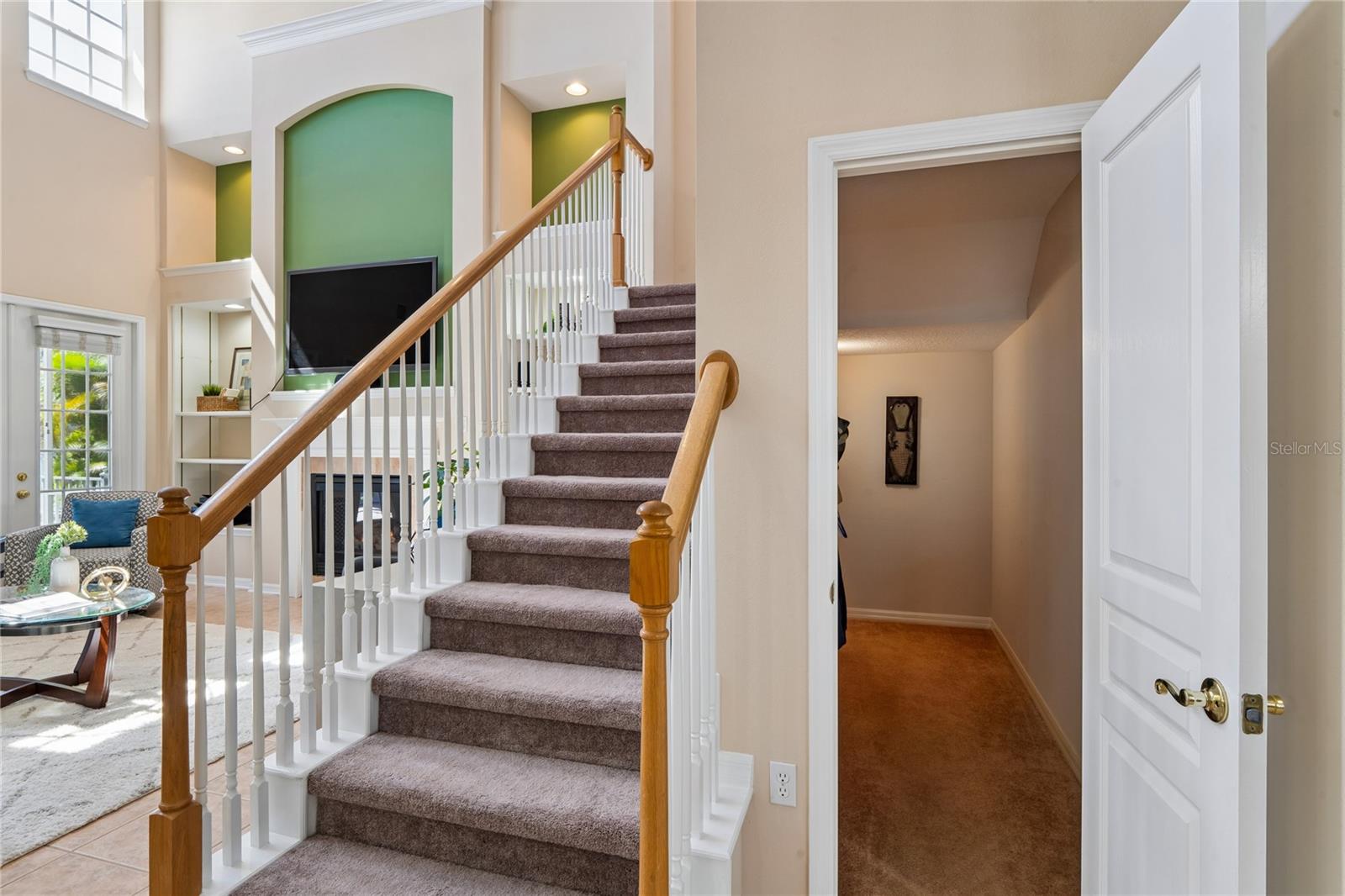 Large temperature controlled storage space under staircase
