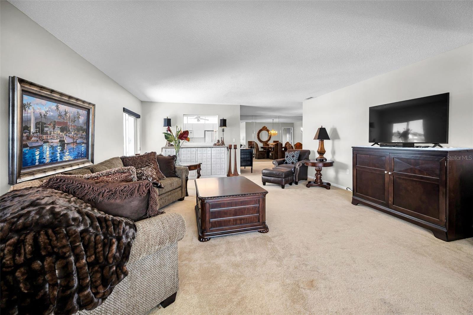 Open plan with separate dining